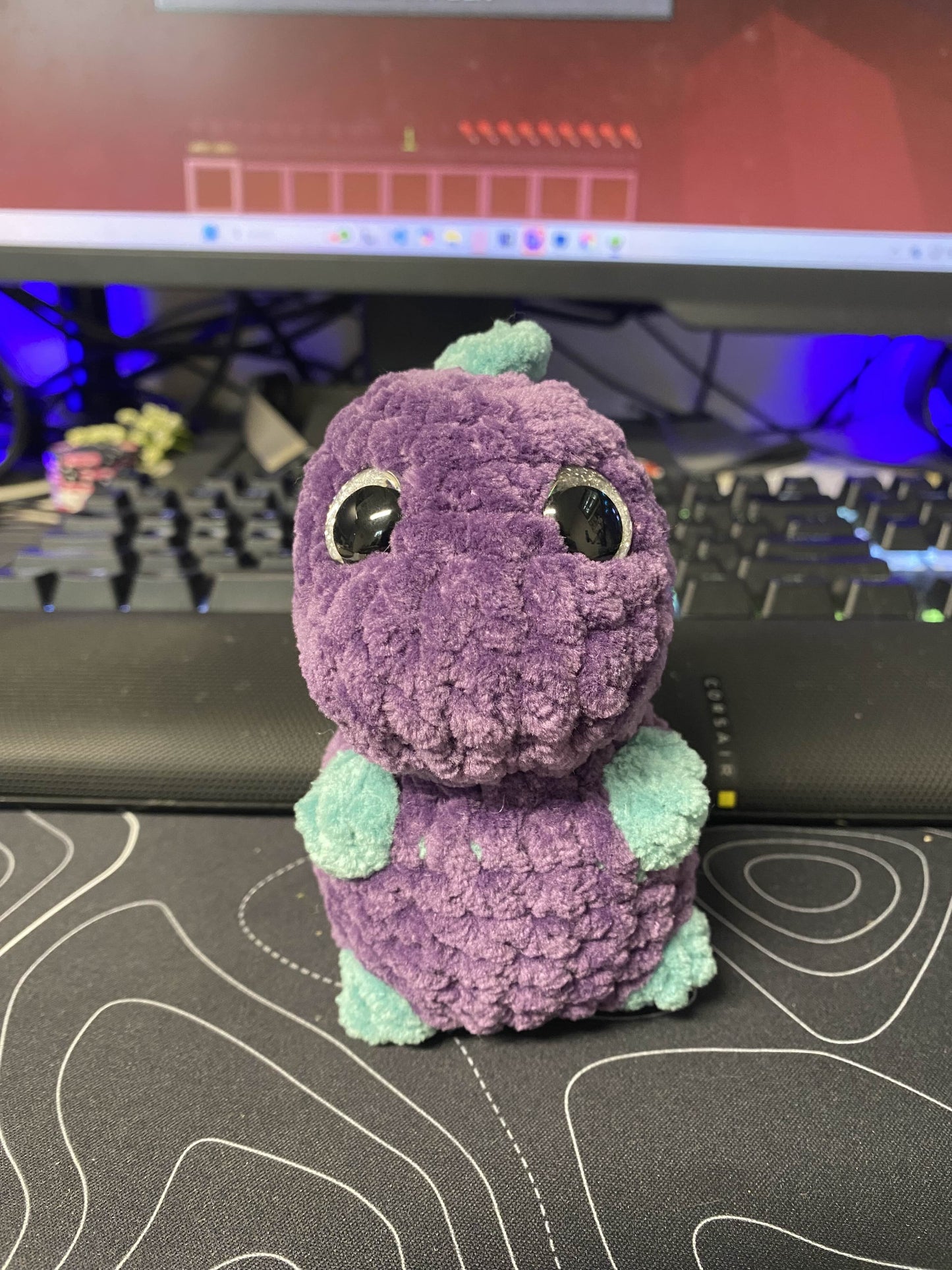 Purple and Mint Hatchling Plushie