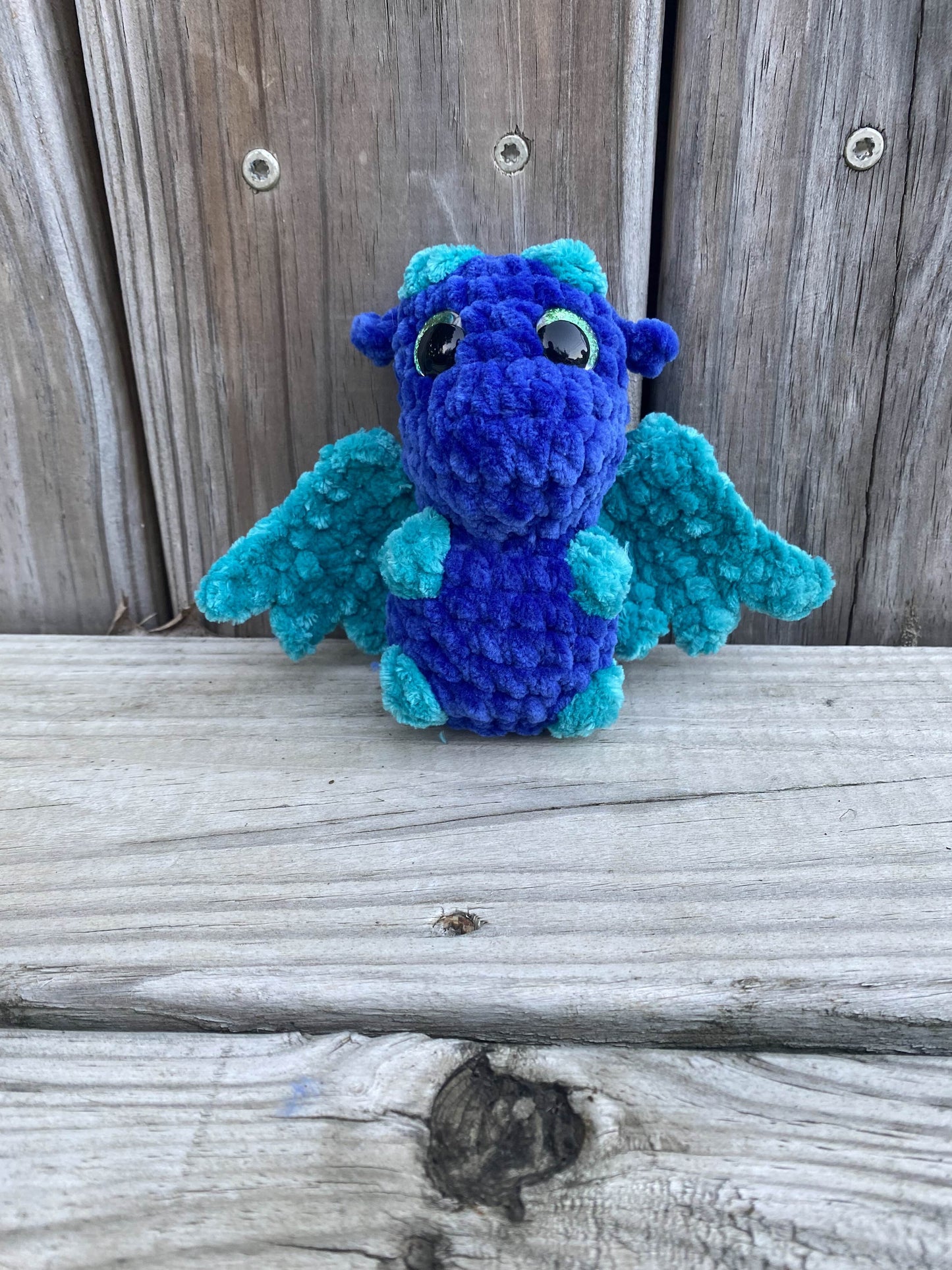 Blue-Green and Blue Dinosaur Hatchling Plushie