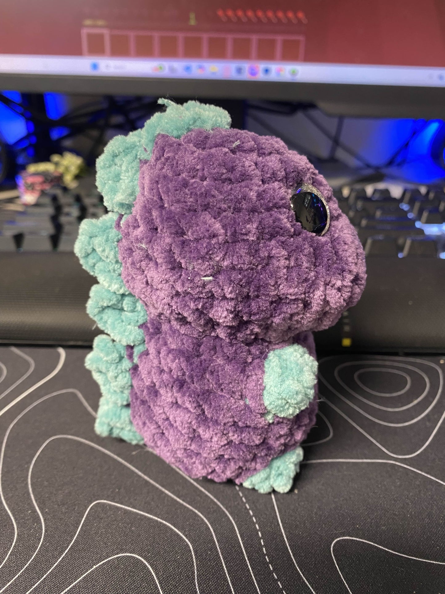 Purple and Mint Hatchling Plushie