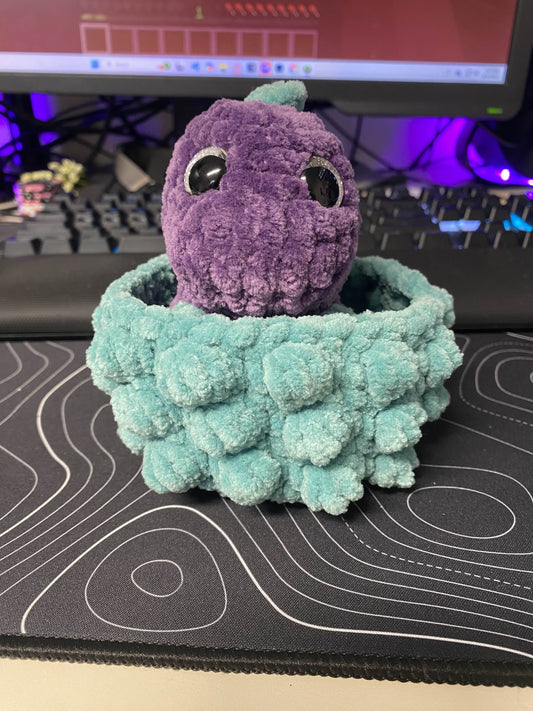 Purple and Mint Hatchling Plushie