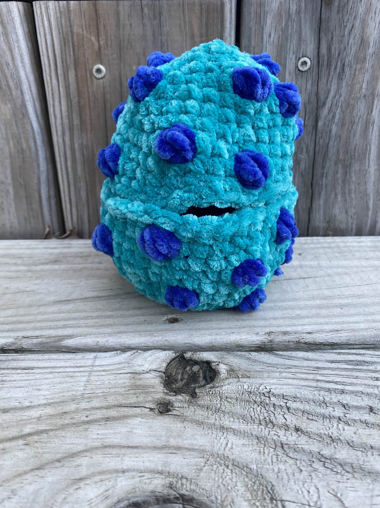 Blue-Green and Blue Dinosaur Hatchling Plushie