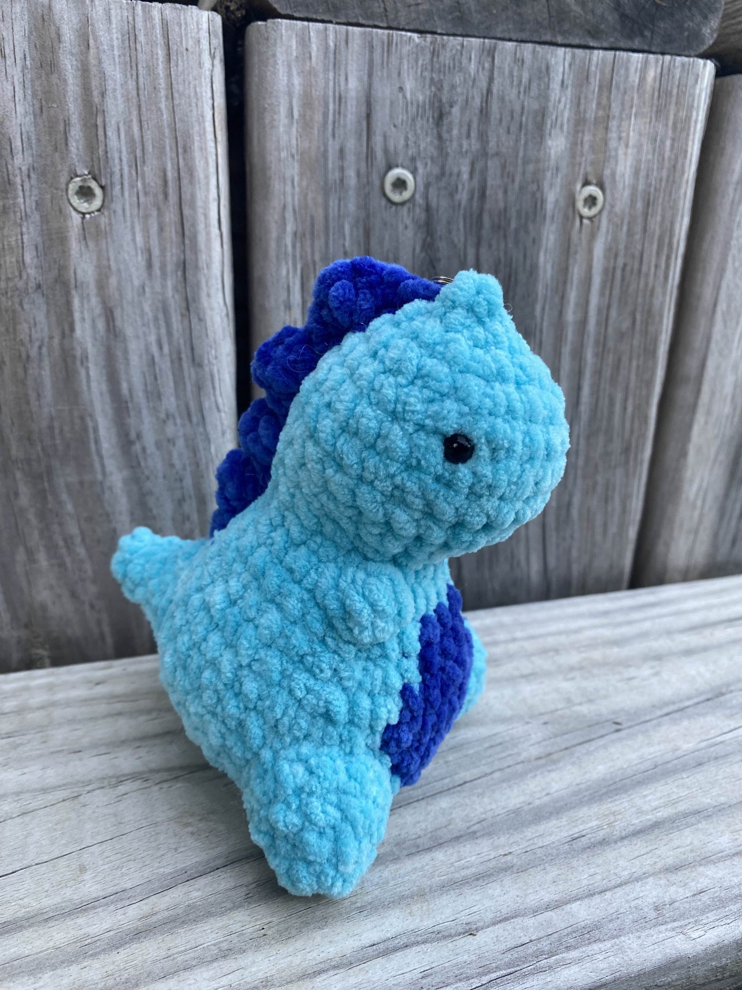 Blue-Green and Blue Dinosaur Keychain