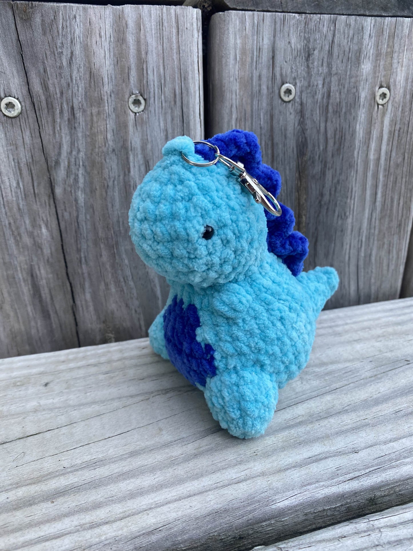Blue-Green and Blue Dinosaur Keychain