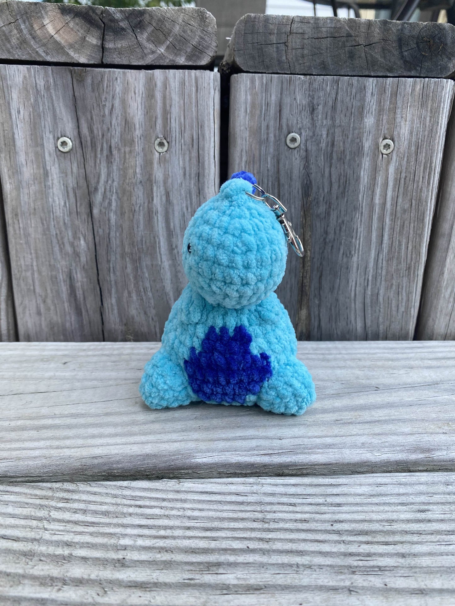 Blue-Green and Blue Dinosaur Keychain